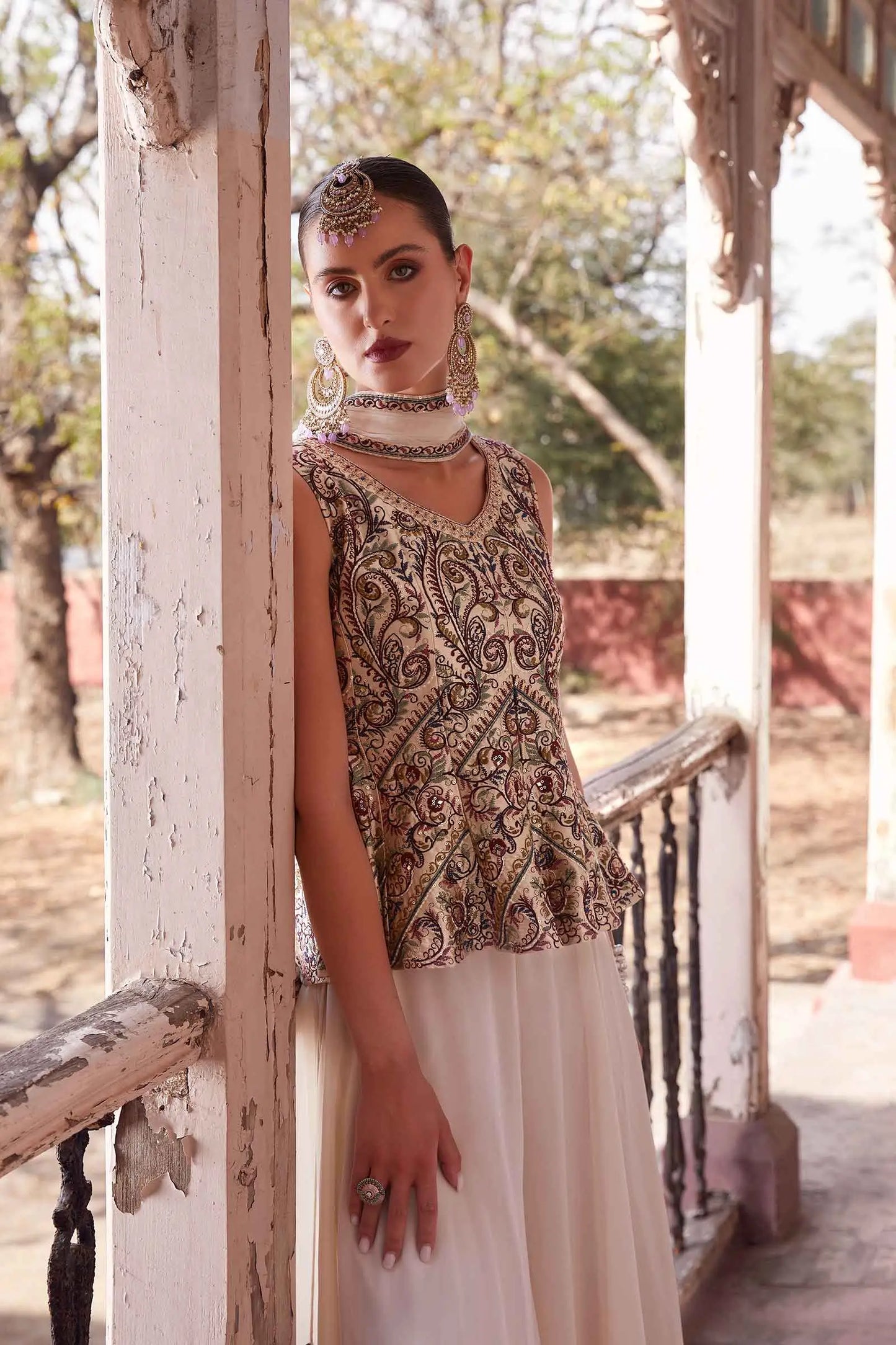 Multicolor Georgette Set with Sequin and Thread Embroidery, accompanied by a Dupatta ANAYA COLLECTION