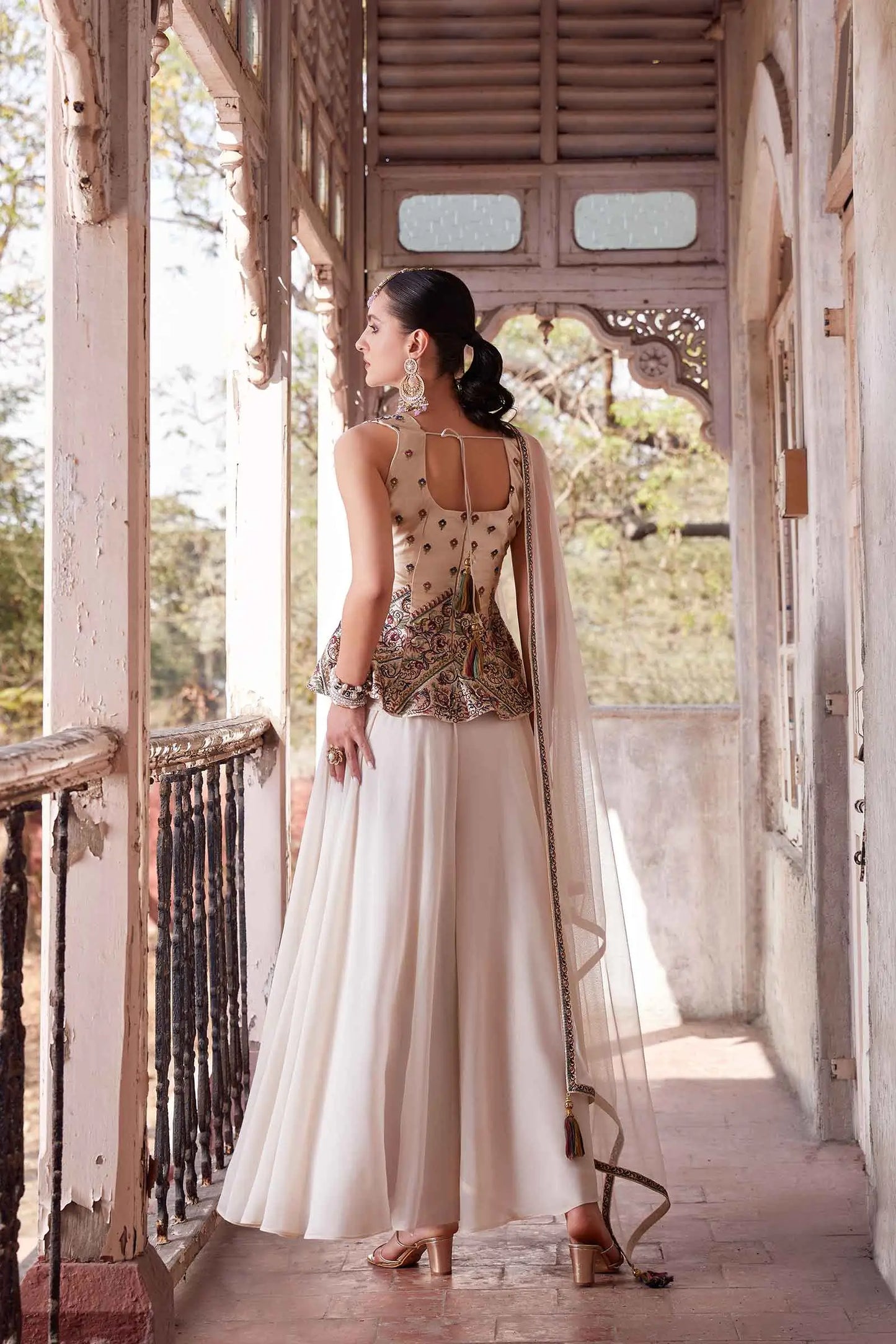 Multicolor Georgette Set with Sequin and Thread Embroidery, accompanied by a Dupatta ANAYA COLLECTION