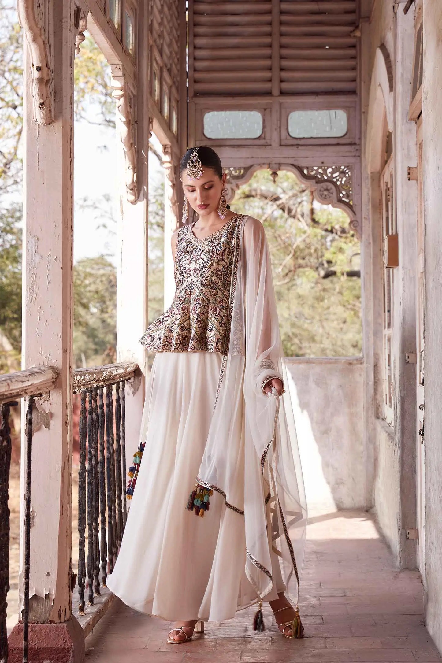 Multicolor Georgette Set with Sequin and Thread Embroidery, accompanied by a Dupatta ANAYA COLLECTION
