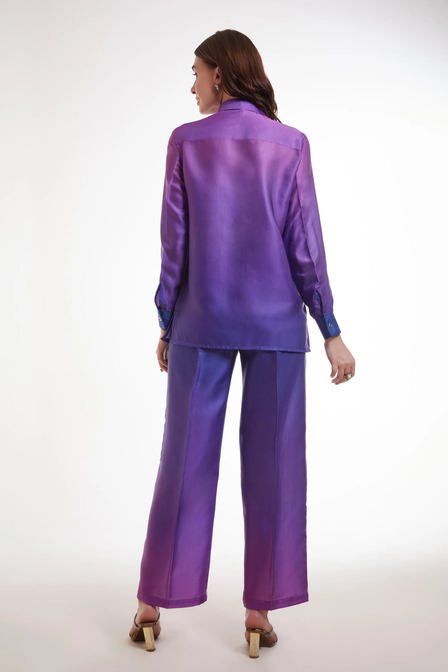 Mehrfarbig bedrucktes Satin-Set