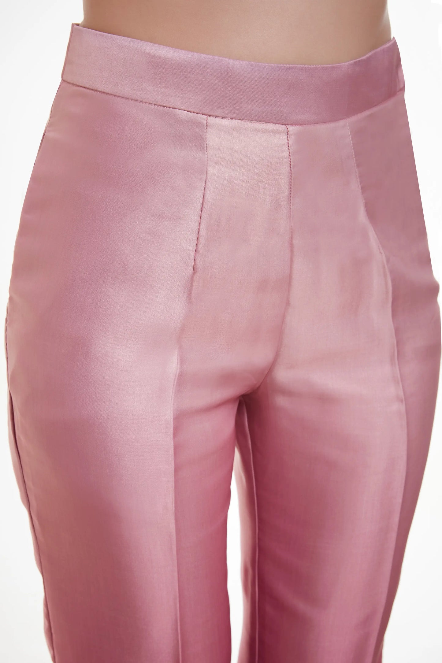Rosa bedrucktes Satin-Set