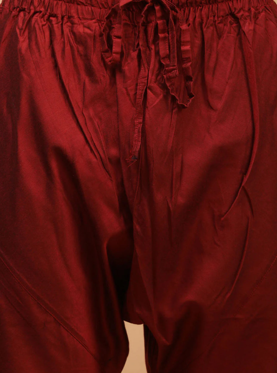Ensemble Kurta avec veste style Nehru orange rouille imprimé et rouge