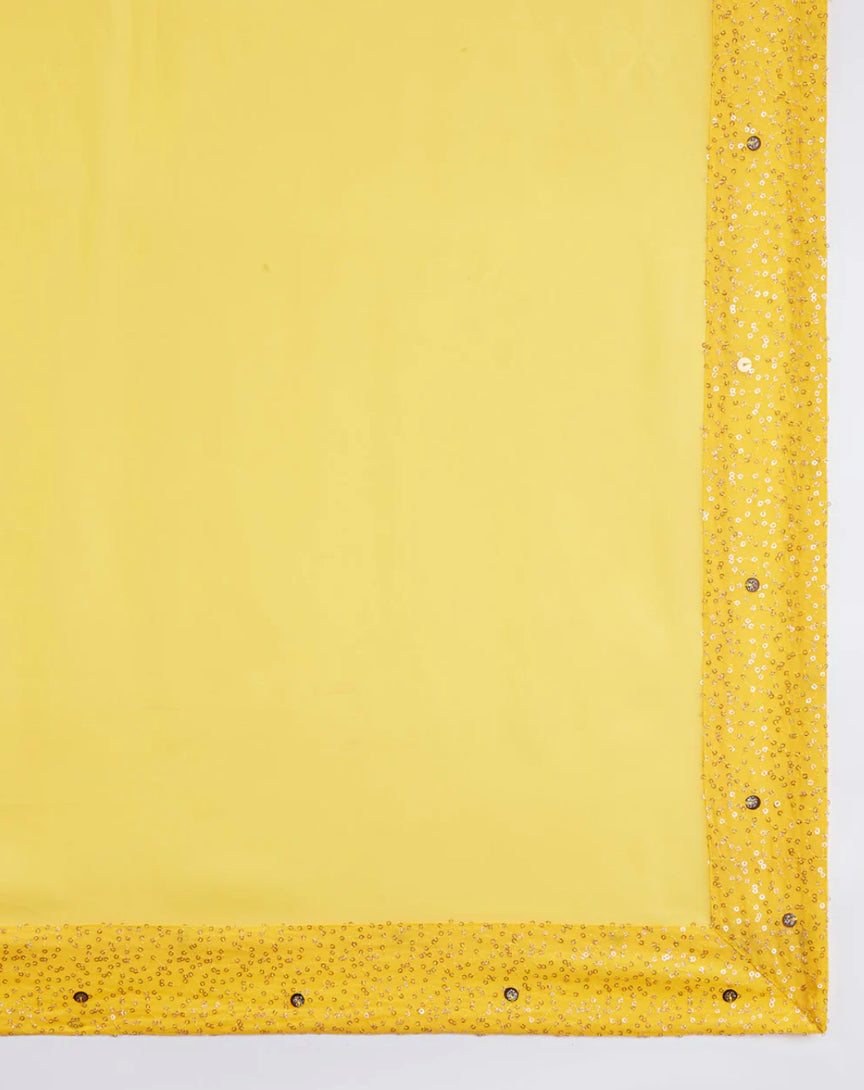 Kurta Pantalon Patiala Jaune Vif en Georgette avec Dupatta COLLECTION YUVRAJ