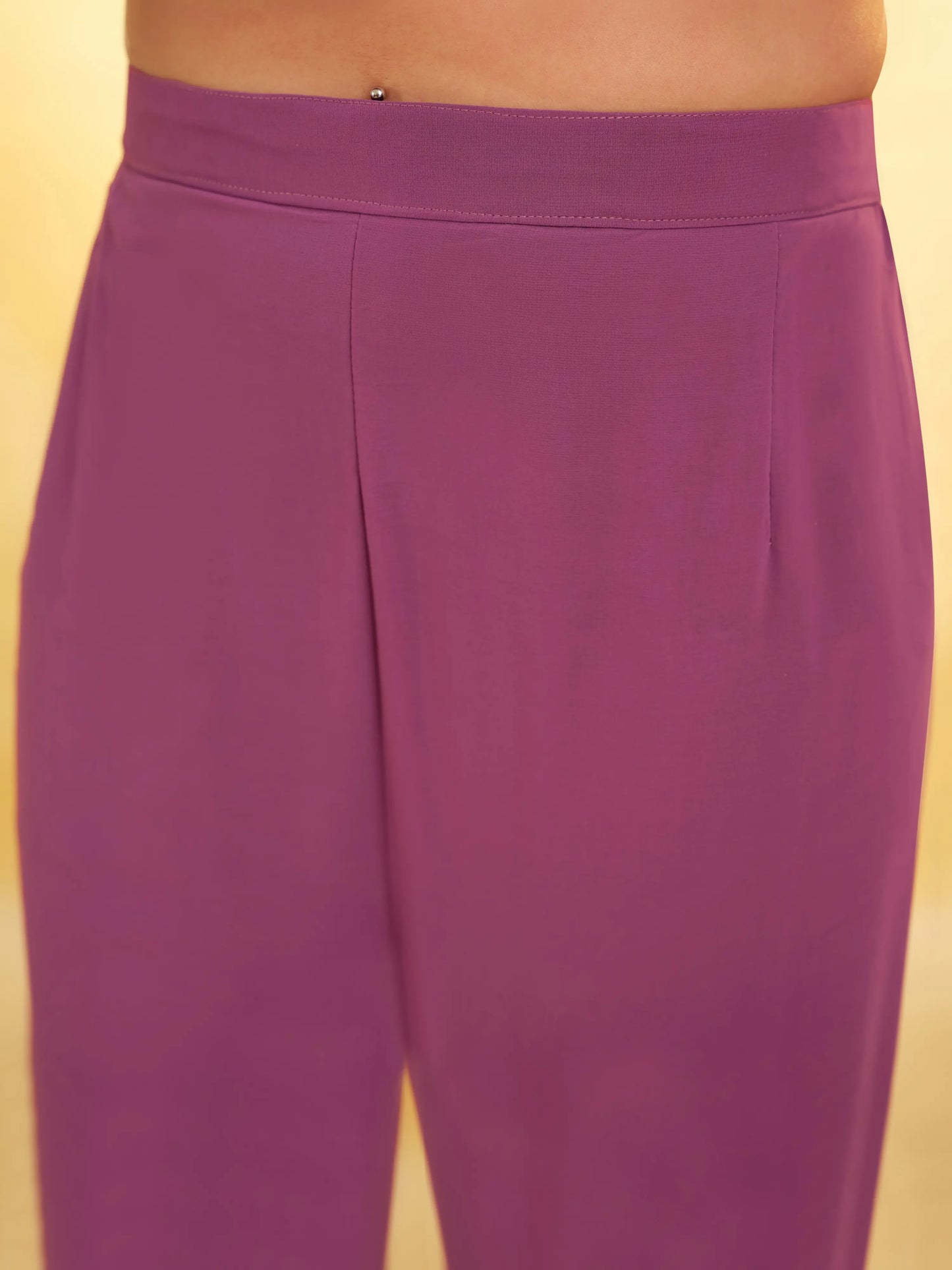 Salwar Suit en Georgette Violet Lavande avec Dupatta