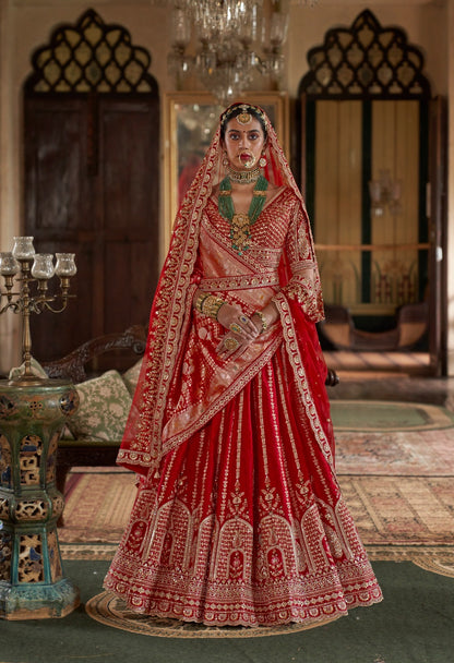 Exclusive Designer Fuchsia Pink Bridal Lehenga with Embroidered and Applique Work NAVYA COLLECTION 2025