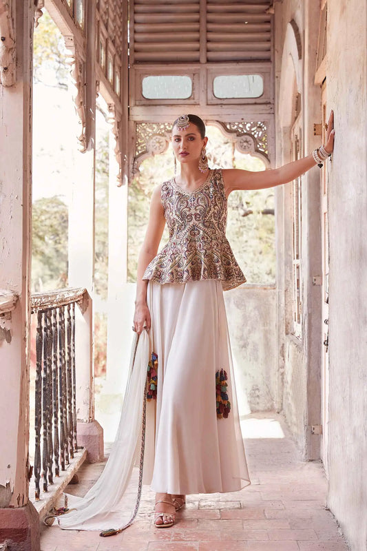 Multicolor Georgette Set with Sequin and Thread Embroidery, accompanied by a Dupatta ANAYA COLLECTION