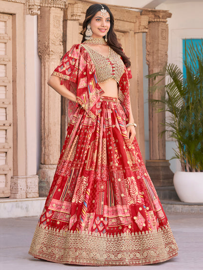 Eleganter rosa-grauer Braut-Lehenga mit Zarkan-Stickerei und Pailletten