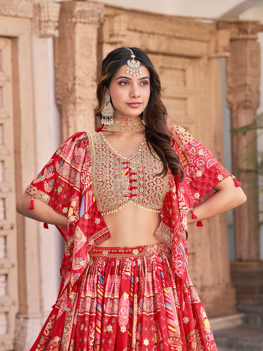 Eleganter rosa-grauer Braut-Lehenga mit Zarkan-Stickerei und Pailletten