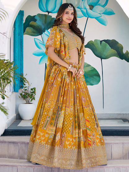 Eleganter rosa-grauer Braut-Lehenga mit Zarkan-Stickerei und Pailletten