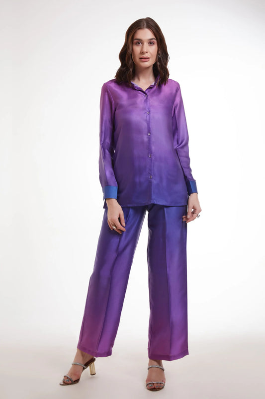 Mehrfarbig bedrucktes Satin-Set