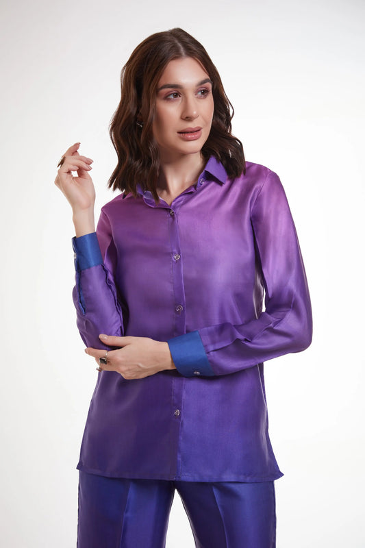 Mehrfarbig bedrucktes Satin-Set
