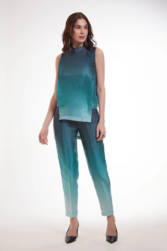 Mehrfarbig bedrucktes Satin-Set