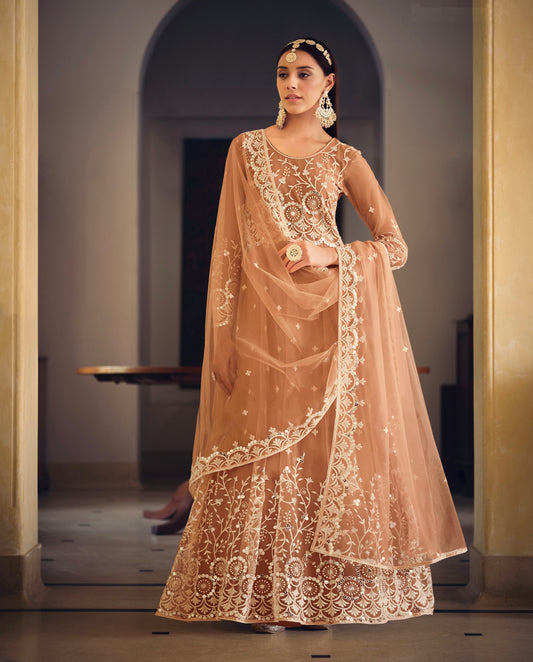 Gelbes Kleid / Abendkleid für besondere Anlässe aus Seide und Stickerei