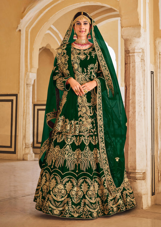 Eleganter rosa-grauer Braut-Lehenga mit Zarkan-Stickerei und Pailletten