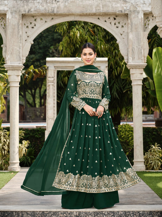 Wunderschönes langes Kurta aus Seide in Schwarz und Bronze