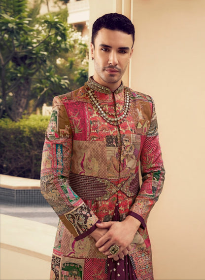Eleganter rosa-grauer Braut-Lehenga mit Zarkan-Stickerei und Pailletten