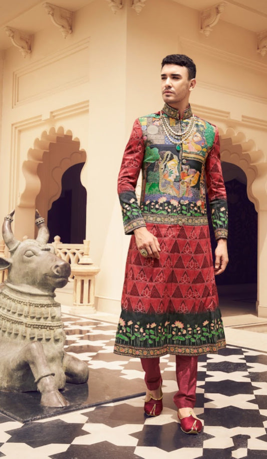 Eleganter rosa-grauer Braut-Lehenga mit Zarkan-Stickerei und Pailletten