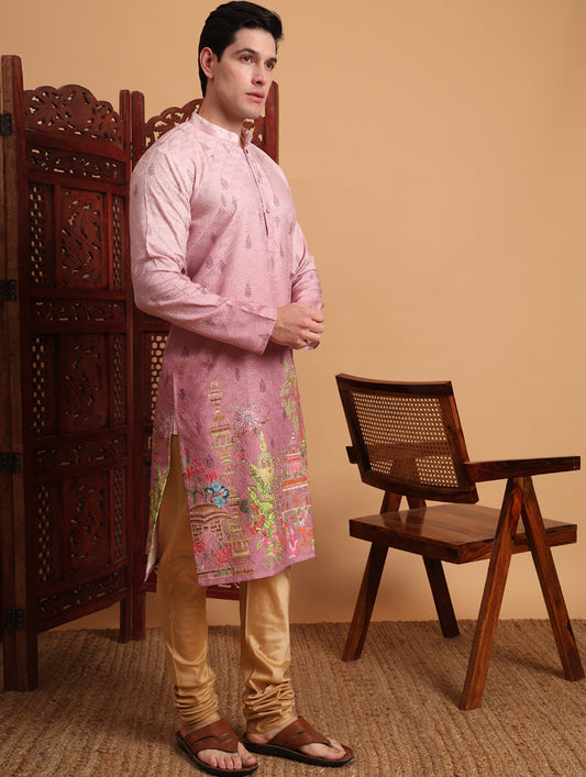 Himmelblaues Kurta mit Spiegelstickerei und Dupatta
