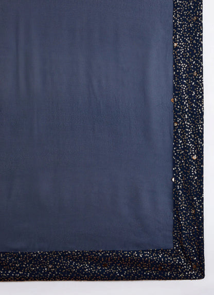 Kurta Pantalon Patiala Bleu Marine en Georgette avec Dupatta COLLECTION YUVRAJ