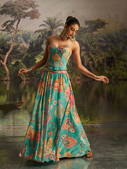 Elegant Pink Grey Bridal Lehenga with Zarkan Embroidery and Sequins