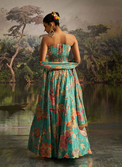 Elegant Pink Grey Bridal Lehenga with Zarkan Embroidery and Sequins