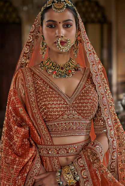 Exclusive Designer Fuchsia Pink Bridal Lehenga with Embroidered and Applique Work NAVYA COLLECTION 2025