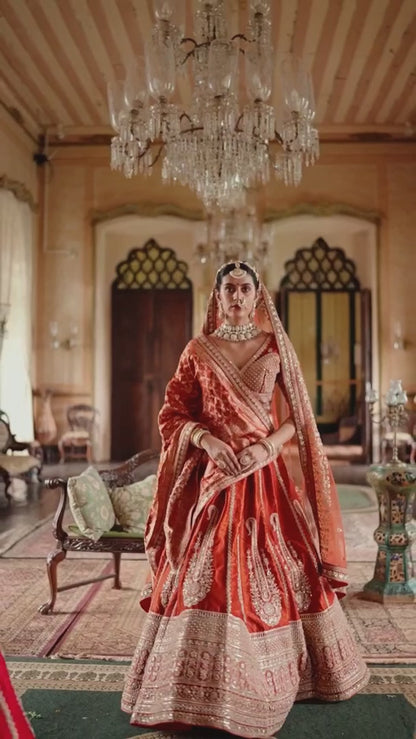 Exclusive Designer Fuchsia Pink Bridal Lehenga with Embroidered and Applique Work NAVYA COLLECTION 2025